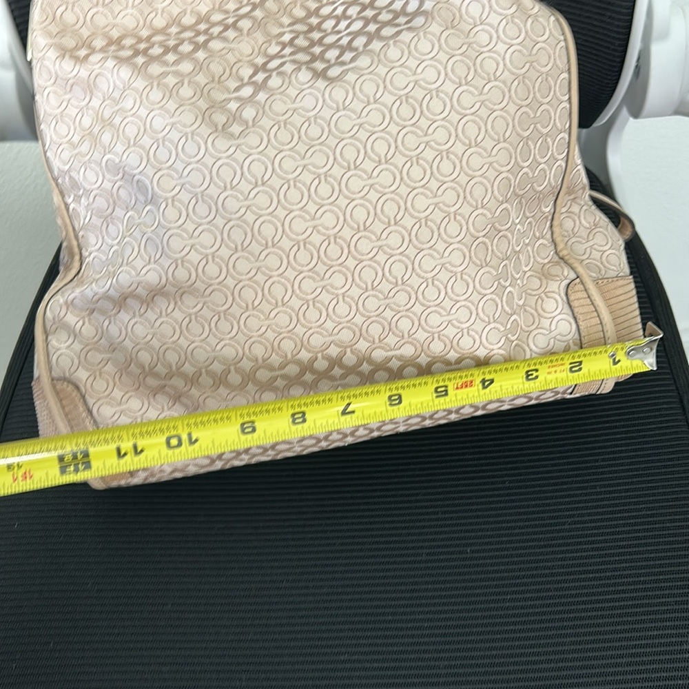 Coach Beige Signature Shoulder Bag - Picture 5 of 17